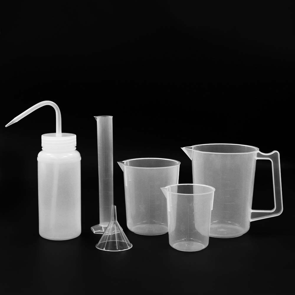 Ulab Scientific Experiment Kit Plastic Beakers Measuring Cylinder Plastic Funnel And Wide 2053