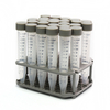 ULAB Autoclavable Polypropylene Centrifuge Tubes, Falcon Tubes, Vol.15ml 17x120mm, Blue Printed Graduated Marks from 1.5ml to 13ml, Assembled Leak-Proof Screw Cap, Gamma Sterile, Pack of 25, UCT1001