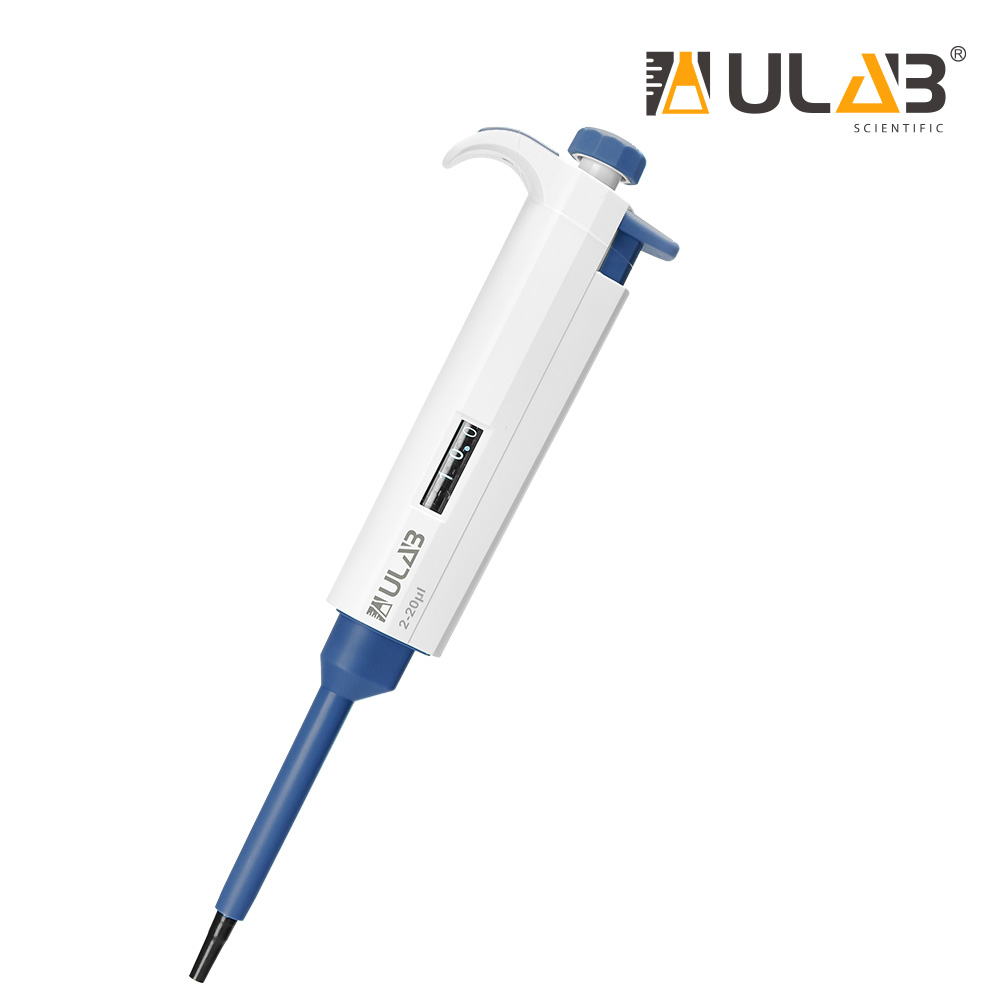 ULAB Single Channel Pipettor, Adjustable Volume Micro Pipettes, Vol.range.2-20μl, ULH1017