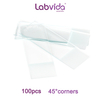 Labvida 100pcs of Pre-cleaned Frosted Microscope Slides, Dim.75mmx25mm, Super Grade Glass, Ground Edges, 45° Safety Corners, LVQ032Z