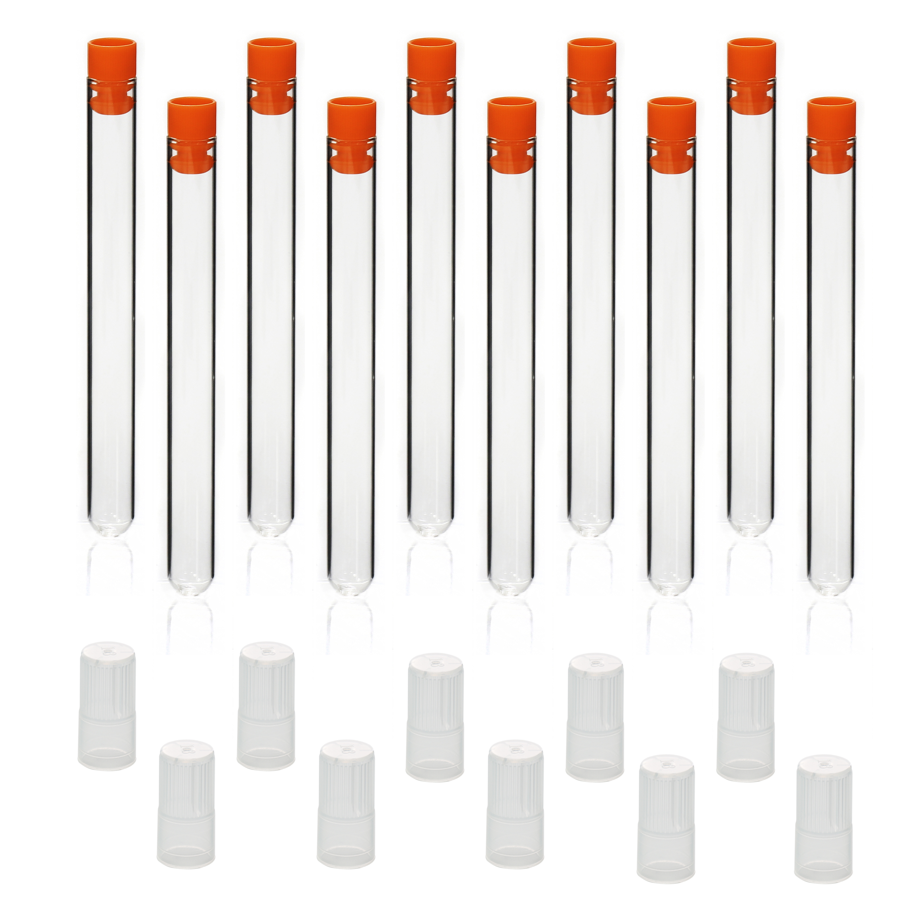 50 Clear Glass Tubes With Stoppers - 22mm X 62mm - Ideal For Crafts & Storage
