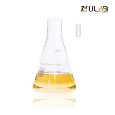 ULAB Scientific Narrow-Mouth Glass Erlenmeyer Flask with Magnetic stir bar Offered, Vol.1000ml, 3.3 Borosilicate with Printed Graduation, UEF1007