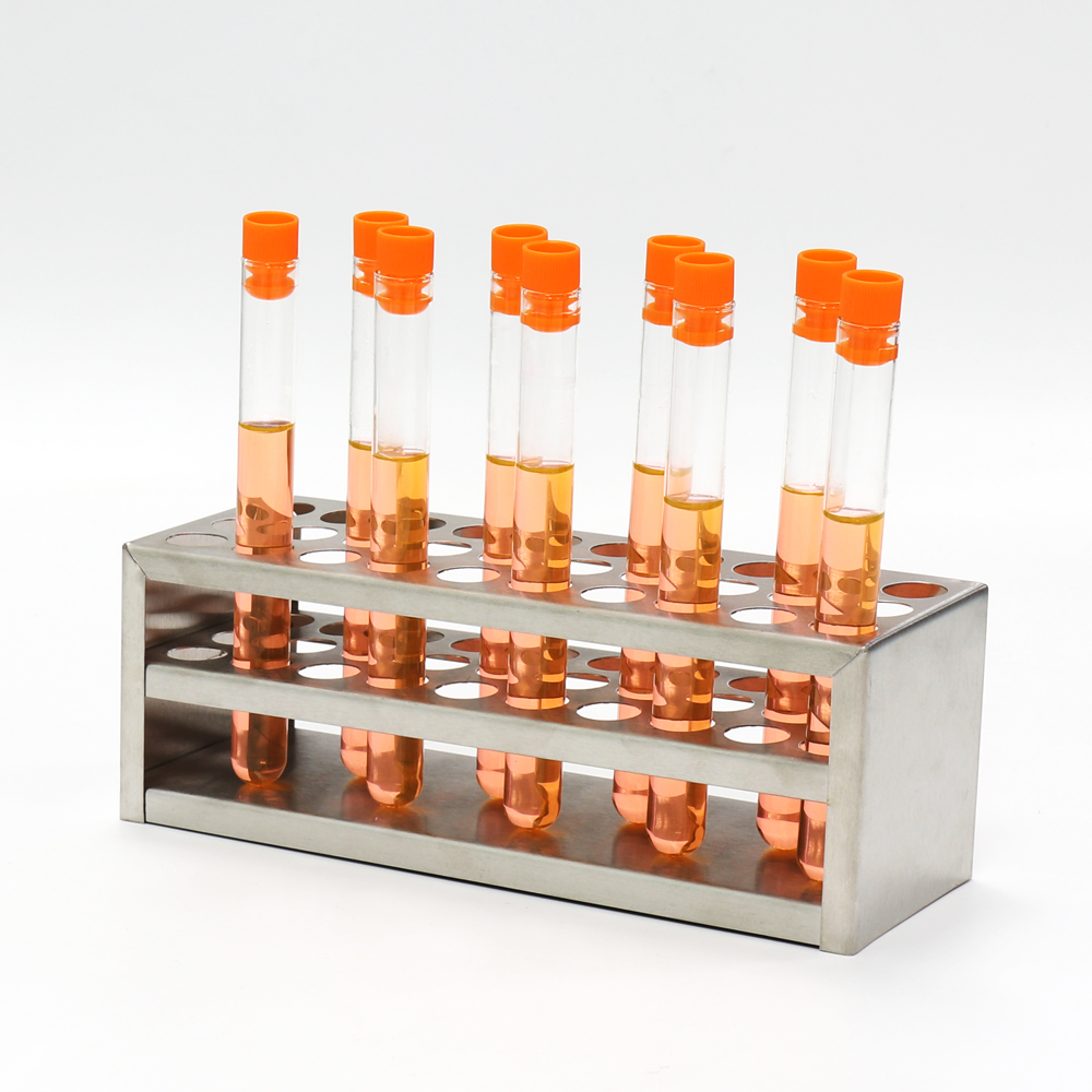 Test Tube Rack 20 Holes Stainless Steel Extended Handles Fits Tubes 21MM TTRS20